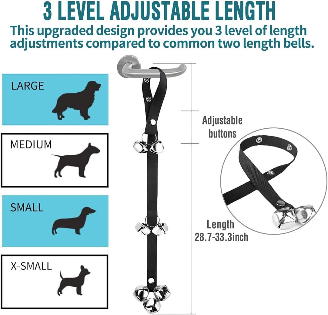 JMT-574090 Adjustable Premium Dog Doorbell for Easy Potty Training – Durable Metal Design with Loud Sound for Clear Communication
