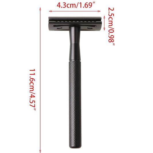 JMT-574346 Stainless Steel Double-Sided Razor with Diamond Pattern Design