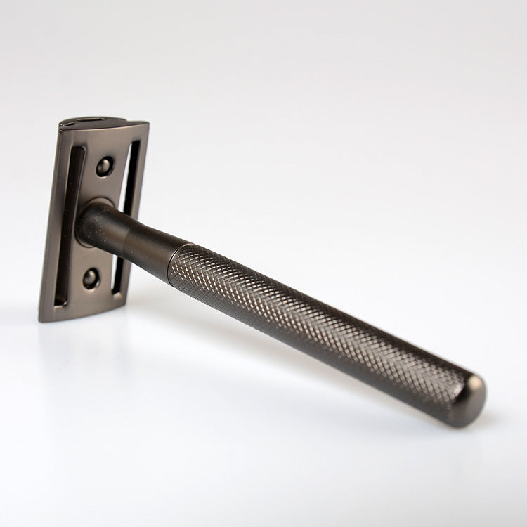 JMT-574346 Stainless Steel Double-Sided Razor with Diamond Pattern Design