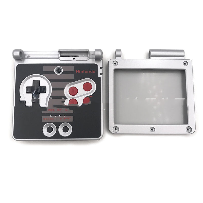 JMT-574730 Transparent Game Case for GBA SP with NES Design and Accessories
