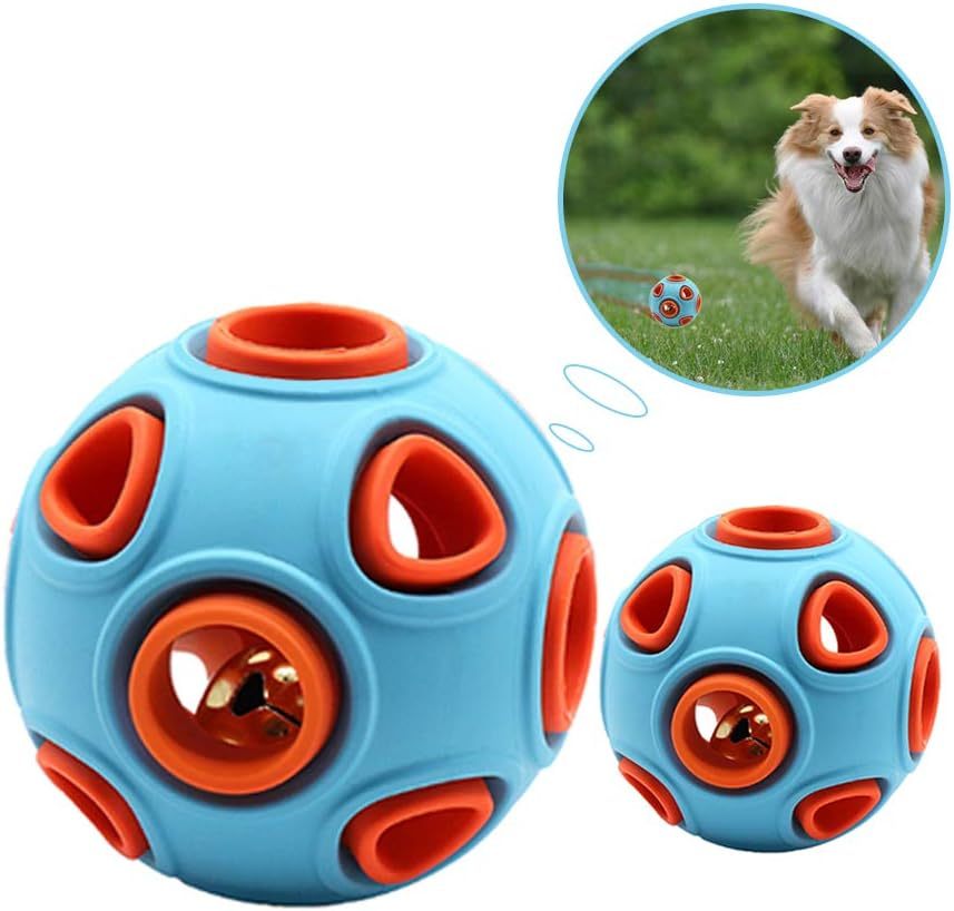 JMT-575242 Interactive Dog Ball Toy with Ring Bell for Pet Exercise and IQ Puzzle Play