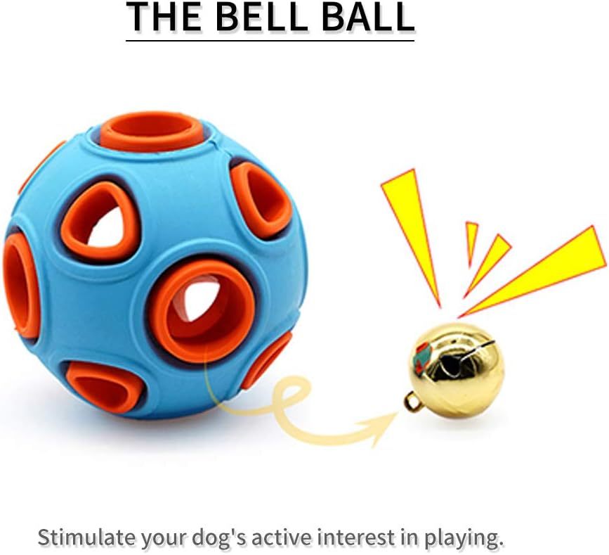 JMT-575242 Interactive Dog Ball Toy with Ring Bell for Pet Exercise and IQ Puzzle Play