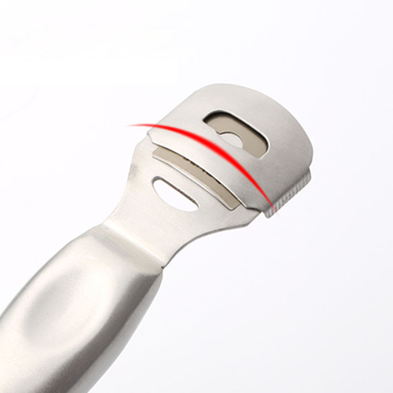 JMT-575242 Stainless Steel Pedicure Scraper for Horny Foot Care - 16CM Length