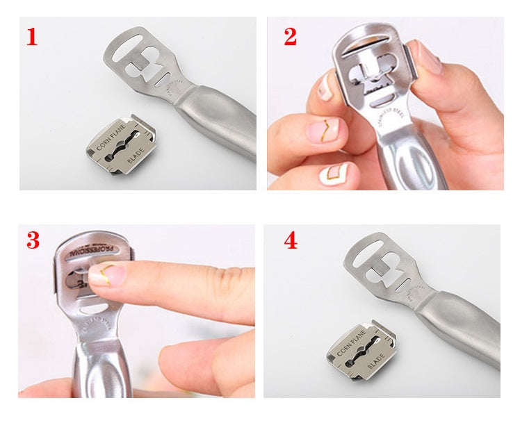 JMT-575242 Stainless Steel Pedicure Scraper for Horny Foot Care - 16CM Length