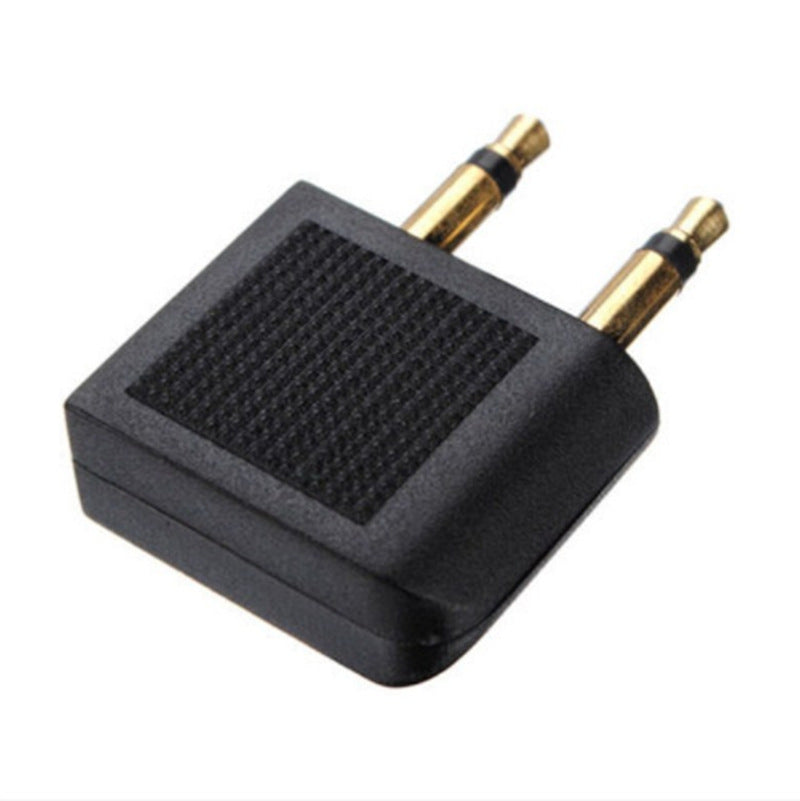 JMT-575434 Dual 3.5mm Mono to Stereo Jack Conversion Adapter for Airline Headphones