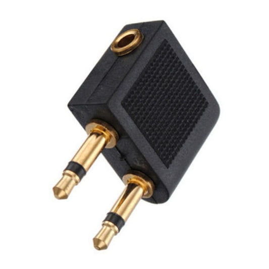 JMT-575434 Dual 3.5mm Mono to Stereo Jack Conversion Adapter for Airline Headphones