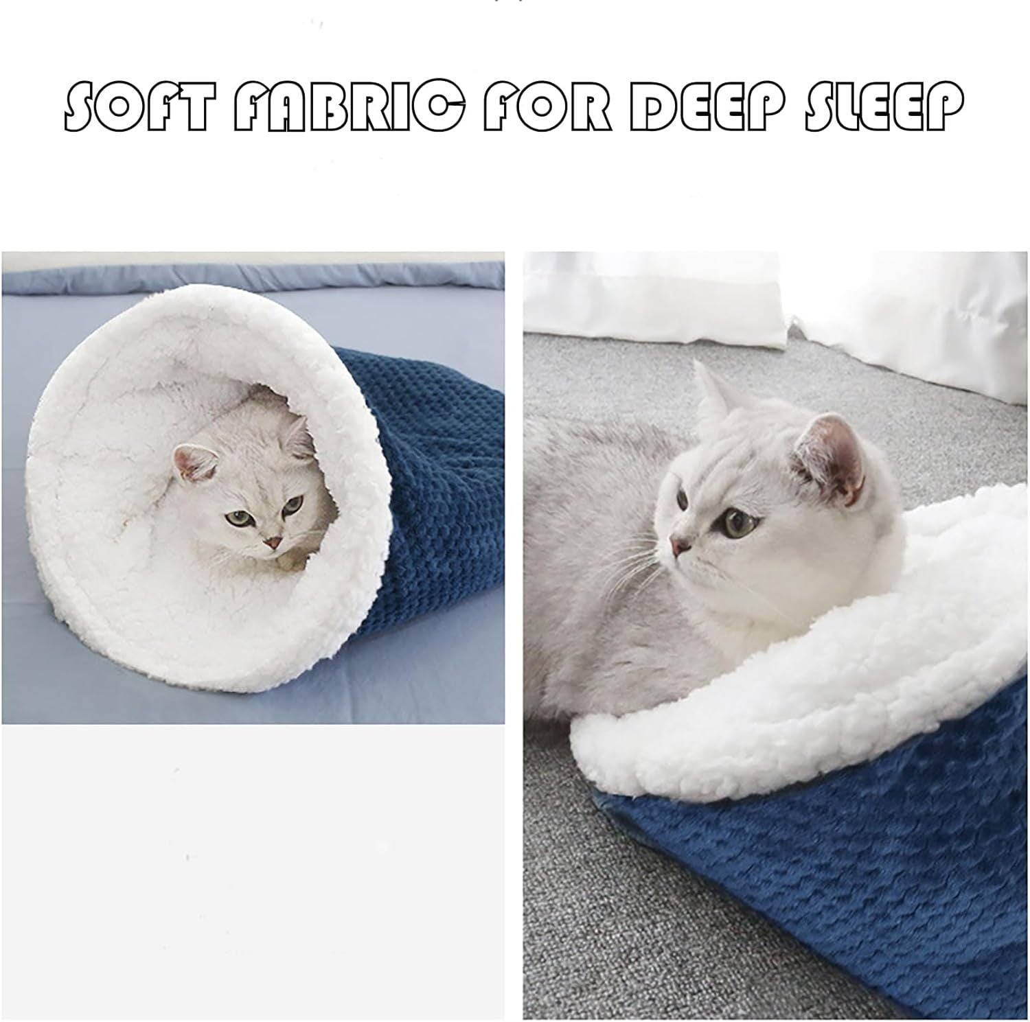 JMT-575562 Cozy Cat Winter Sleeping Bag with Removable Crinkle Sack for Cats Up to 6kg