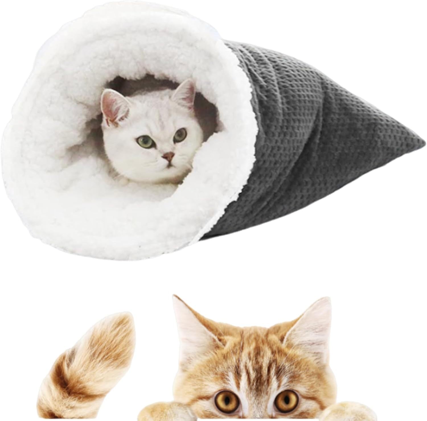 JMT-575562 Cozy Cat Winter Sleeping Bag with Removable Crinkle Sack for Cats Up to 6kg
