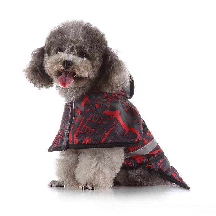 JMT-575882 Reflective Large Pet Raincoat - Comfortable and Convenient Waterproof Coat for Dogs and Cats in Various Sizes
