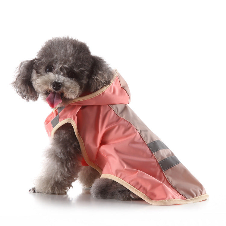 JMT-575882 Reflective Large Pet Raincoat - Comfortable and Convenient Waterproof Coat for Dogs and Cats in Various Sizes