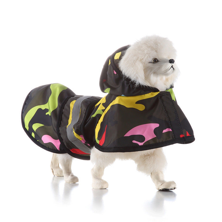 JMT-575882 Reflective Large Pet Raincoat - Comfortable and Convenient Waterproof Coat for Dogs and Cats in Various Sizes