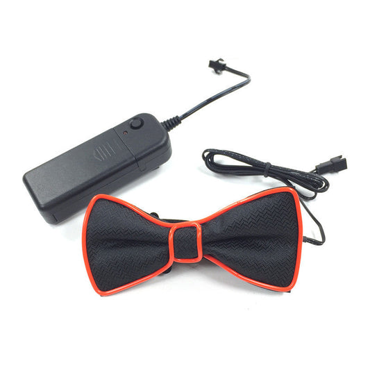 JMT-575946 Battery-Powered LED Light-Up Bow Tie for Halloween and Party Events in Multiple Colors