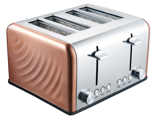 JMT-576074 Stainless Steel 4 Slice Electric Toaster with Automatic Pop-Up Function