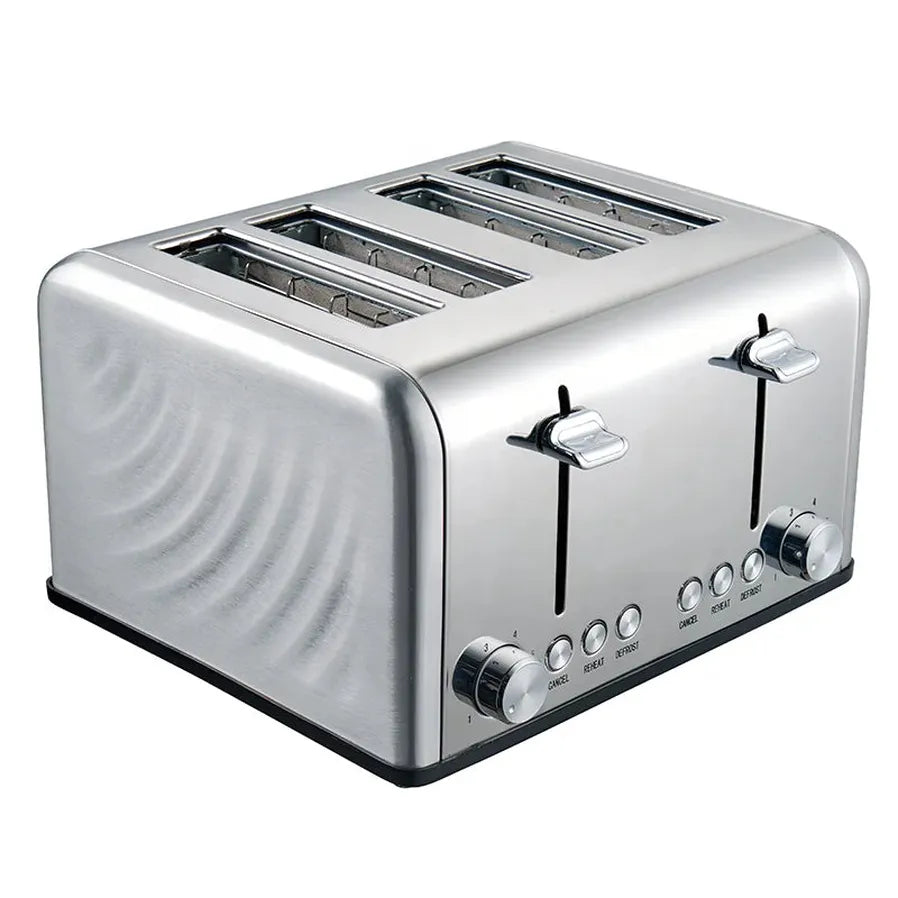 JMT-576074 Stainless Steel 4 Slice Electric Toaster with Automatic Pop-Up Function