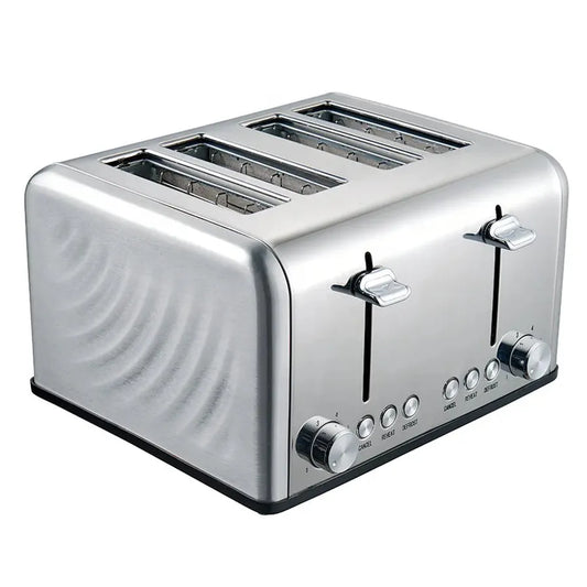 JMT-576074 Stainless Steel 4 Slice Electric Toaster with Automatic Pop-Up Function