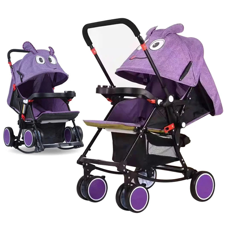 JMT-576266 Compact Reversible Handle Folding Baby Stroller with Rocking Chair Feature
