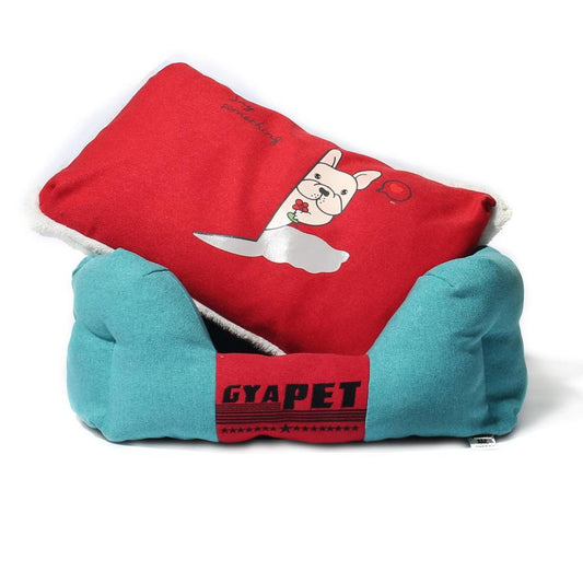 JMT-576714 Striped Cloth Pet Nest for Dogs in Various Sizes: Red, Yellow, Green, Blue