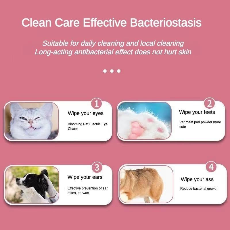 JMT-577034 Plant-Based Unscented Pet Wipes for Dogs and Cats – Gentle Cleaning for Paws, Ears, Fur, and Eyes – 80 Moist Wipes