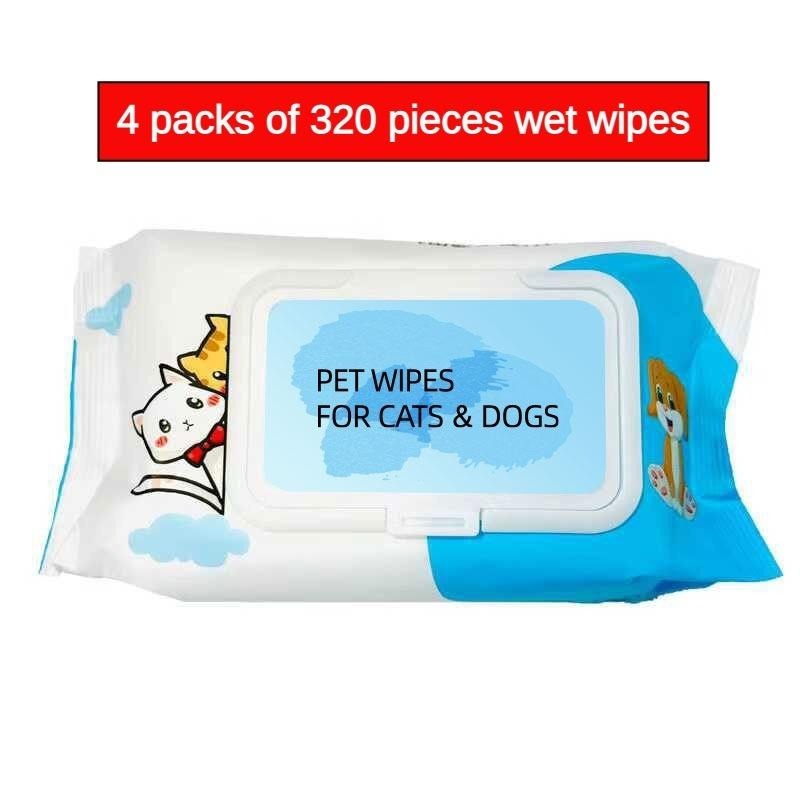 JMT-577034 Plant-Based Unscented Pet Wipes for Dogs and Cats – Gentle Cleaning for Paws, Ears, Fur, and Eyes – 80 Moist Wipes