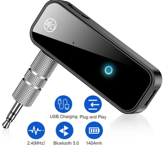 JMT-577098 Bluetooth 5.0 Audio Adapter for 3.5mm AUX - Receiver for Car, Computer, TV, Projector