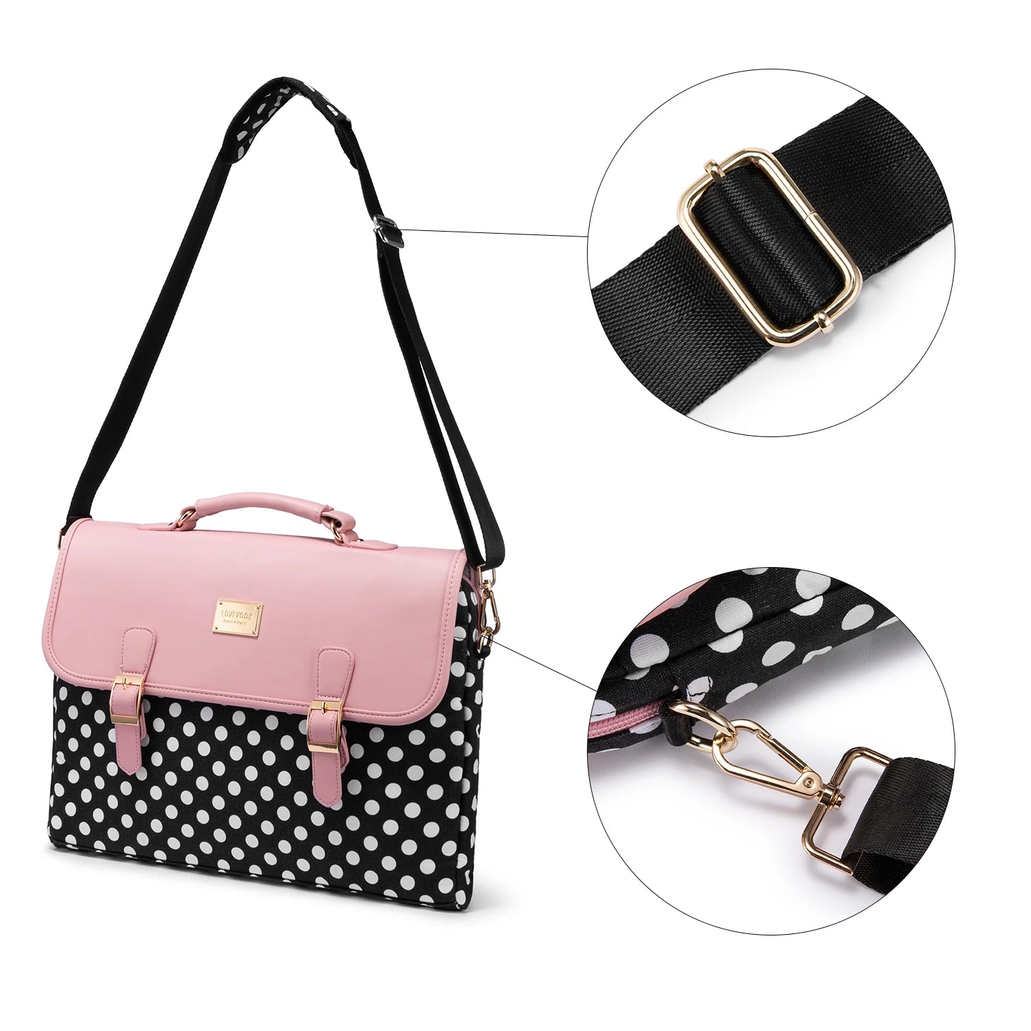 JMT-577226 15.6 Inch Laptop Handbag for Women - Stylish Office Shoulder Bag and Satchel Briefcase