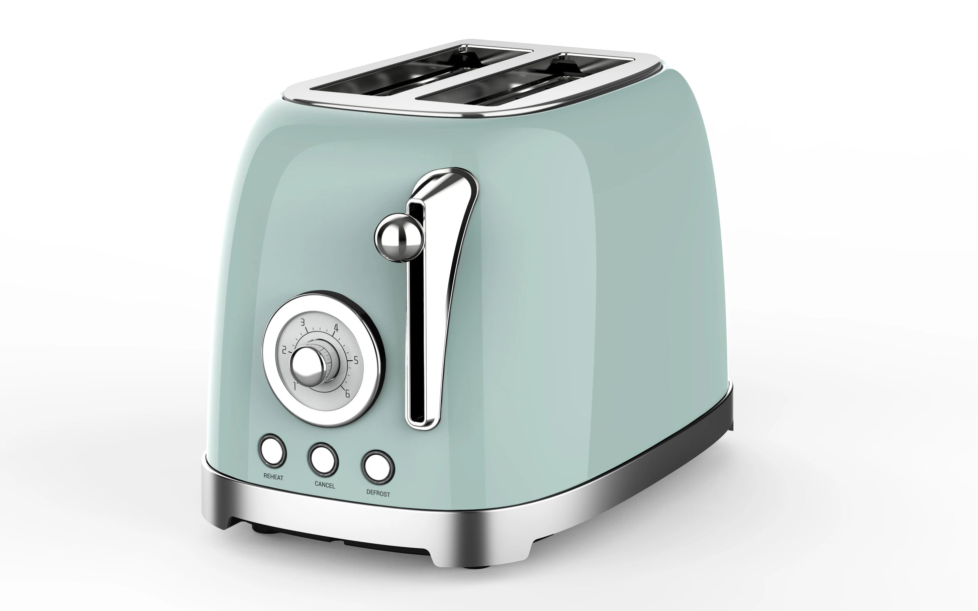 JMT-577354 Stainless Steel 2-Slice Retro Bread Toaster with Grilling Function
