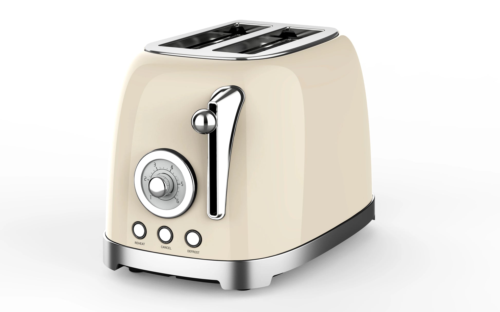 JMT-577354 Stainless Steel 2-Slice Retro Bread Toaster with Grilling Function