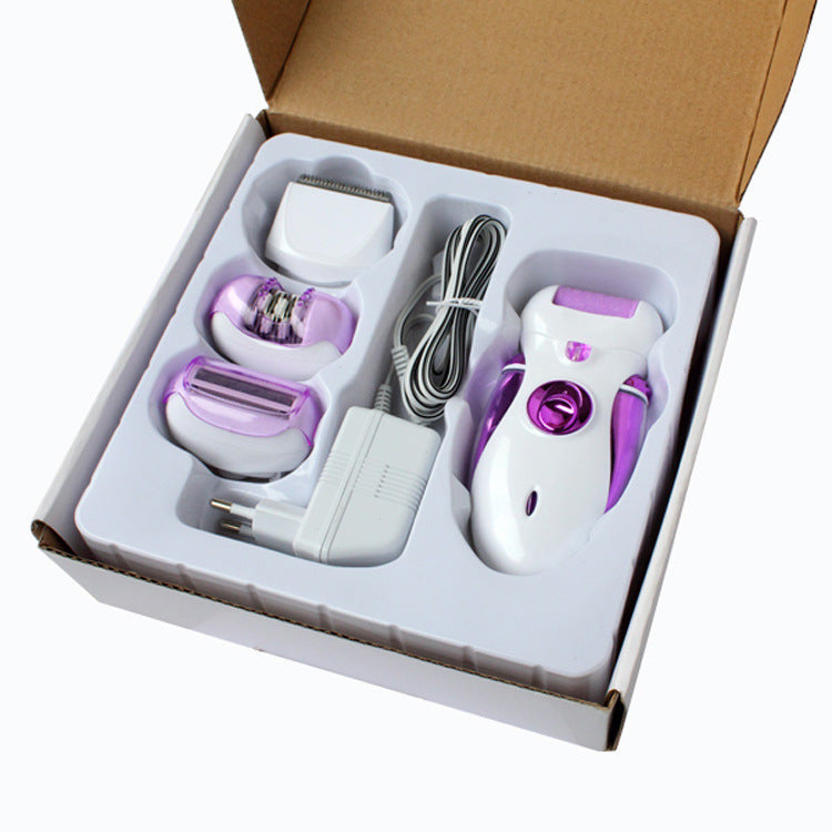 JMT-577546 4-in-1 Rechargeable Electric Foot Grinder and Hair Clipper Set with Accessories