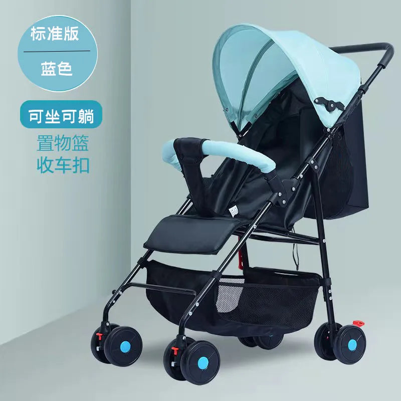 JMT-577738 Lightweight Eco-Friendly Foldable 4-Wheel Stroller for Children and Infants