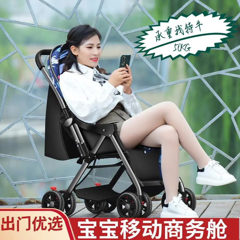 JMT-577738 Lightweight Eco-Friendly Foldable 4-Wheel Stroller for Children and Infants
