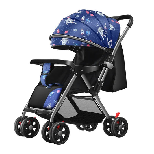 JMT-577738 Lightweight Eco-Friendly Foldable 4-Wheel Stroller for Children and Infants