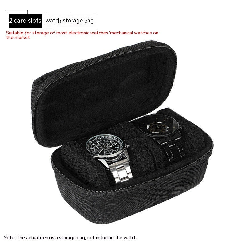 JMT-577738 Portable Mechanical Watch Storage Bag - Waterproof, Drop-Resistant with EVA Padding and Velvet Lining