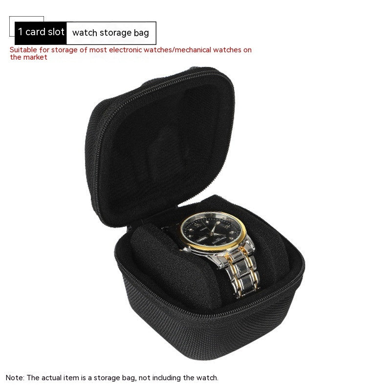 JMT-577738 Portable Mechanical Watch Storage Bag - Waterproof, Drop-Resistant with EVA Padding and Velvet Lining