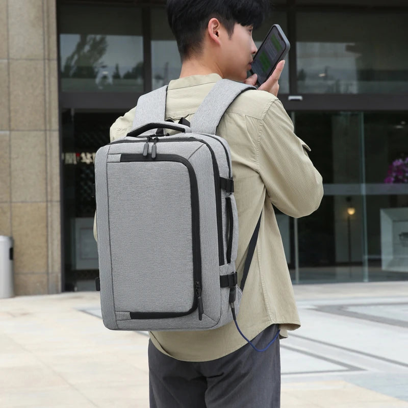 JMT-577738 Waterproof Laptop Backpack with USB Charging Port for Business and Outdoor Use