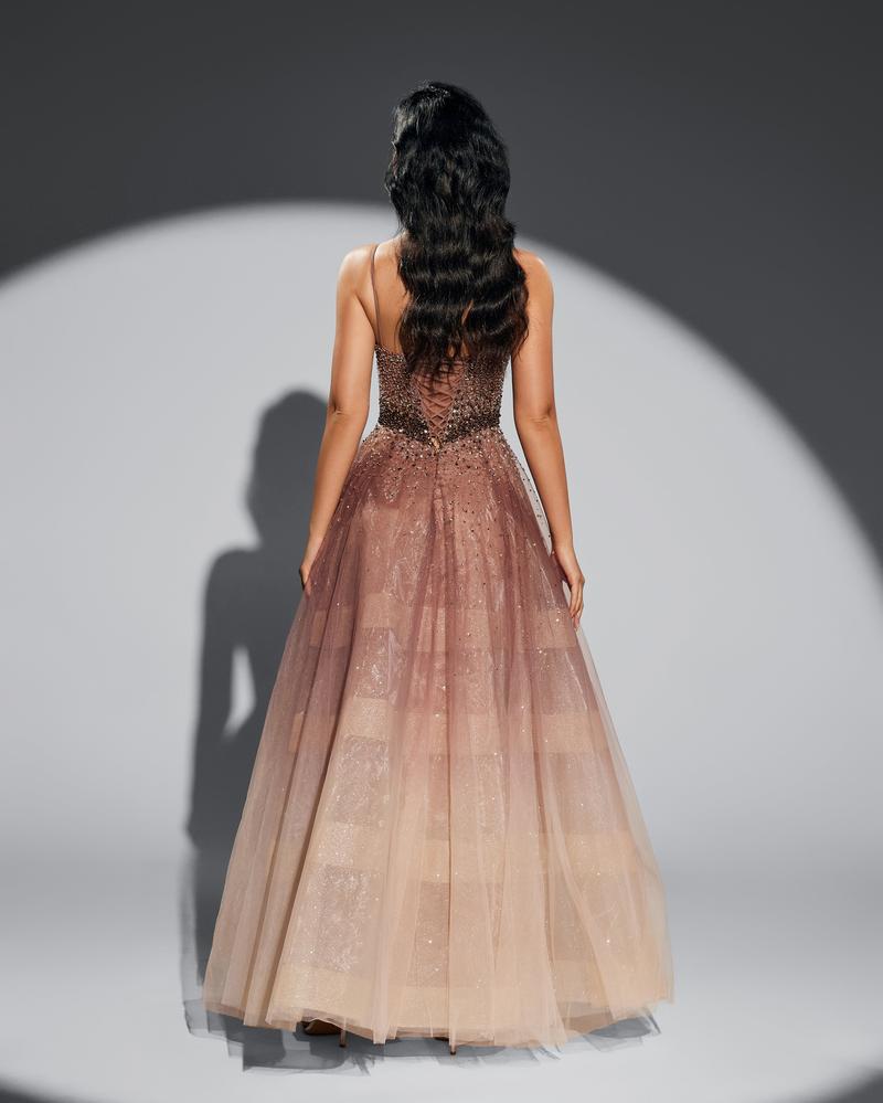 JMT-577802 Elegant Brown Evening Dress for Women - Style SH0067