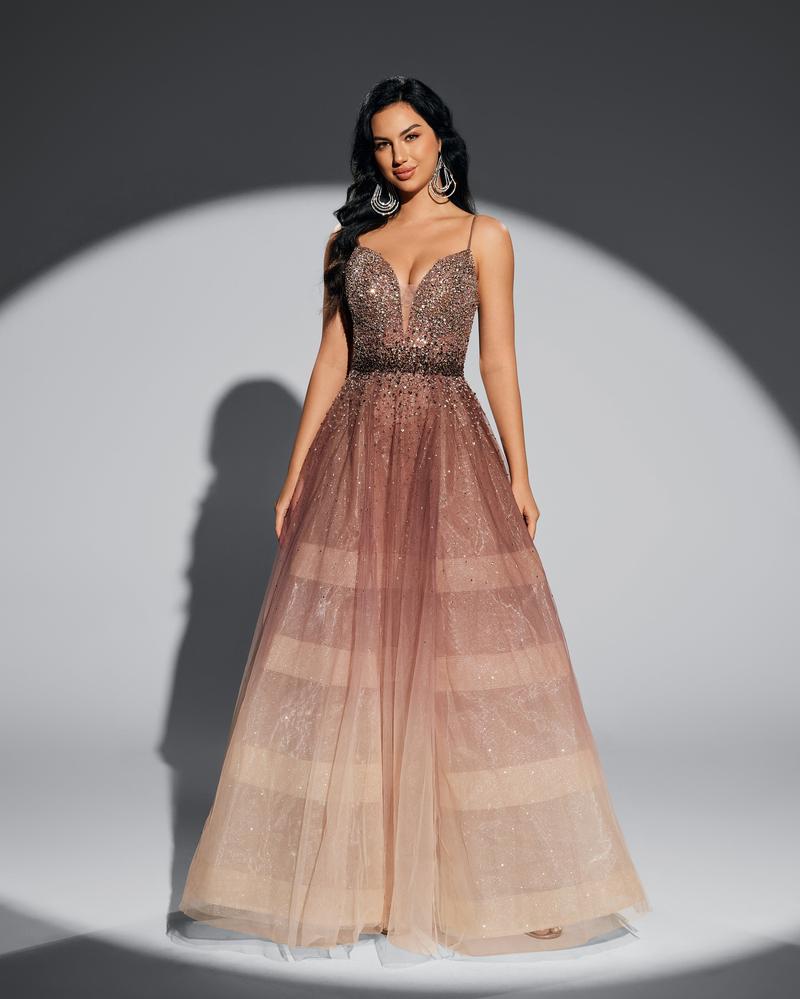 JMT-577802 Elegant Brown Evening Dress for Women - Style SH0067