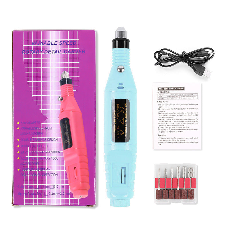 JMT-577866 Compact Electric Nail Polisher with Adjustable Speed and USB Power Supply