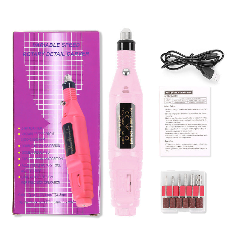 JMT-577866 Compact Electric Nail Polisher with Adjustable Speed and USB Power Supply