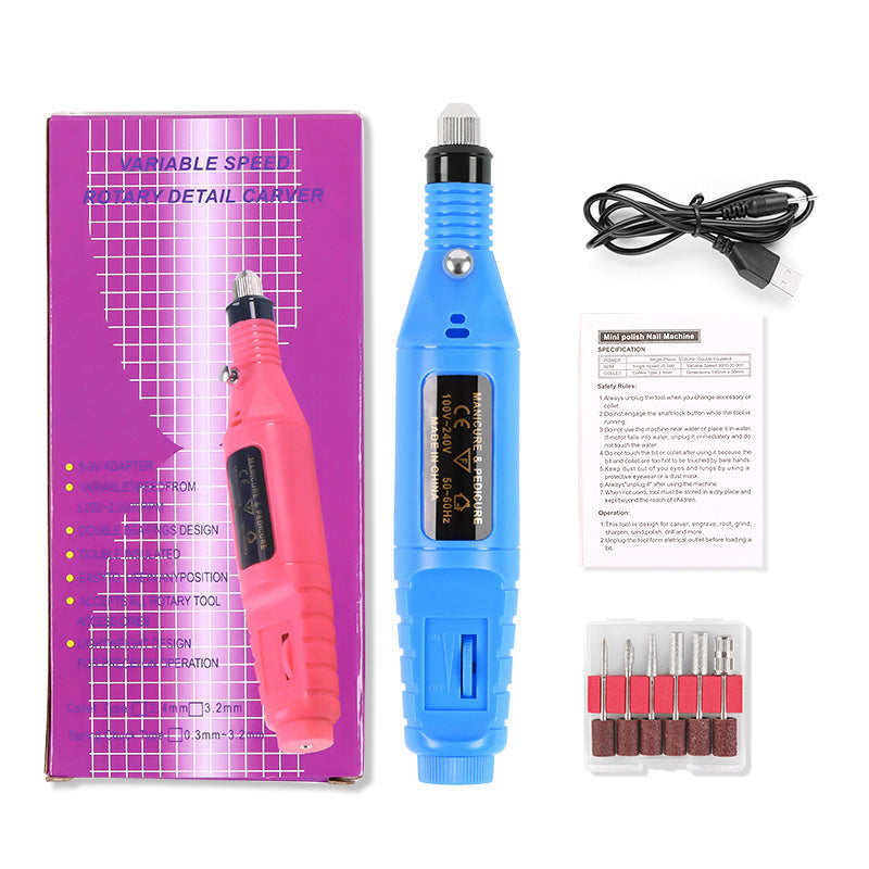 JMT-577866 Compact Electric Nail Polisher with Adjustable Speed and USB Power Supply