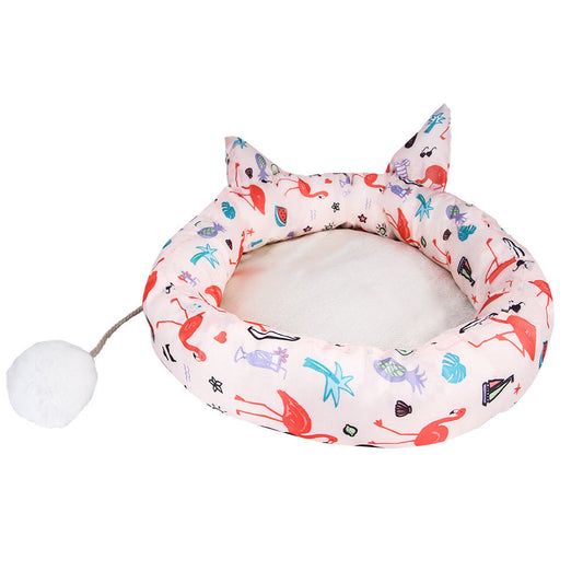 JMT-577866 Cozy Deerskin Velvet Pet Nest for Small and Medium Pets