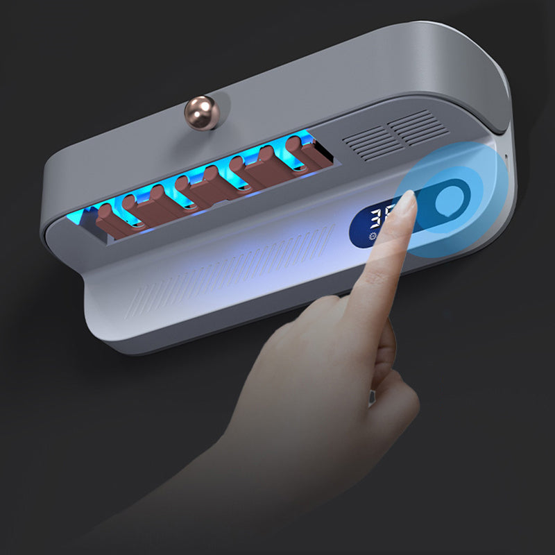 JMT-578058 Wall-Mounted Toothbrush Holder with Sterilizing Cover for Convenient Hygiene