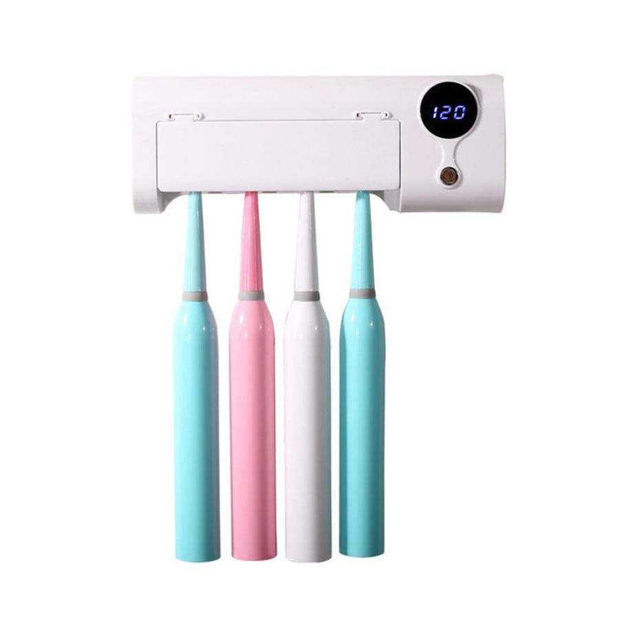 JMT-578058 Wall-Mounted Toothbrush Holder with Sterilizing Cover for Convenient Hygiene