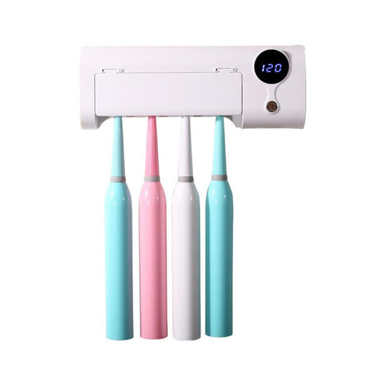 JMT-578058 Wall-Mounted Toothbrush Holder with Sterilizing Cover for Convenient Hygiene