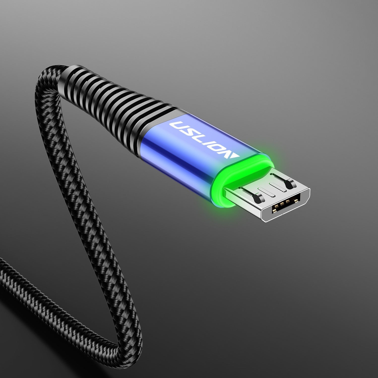 JMT-578250 LED Light Micro USB Charging Cable for Android Phones - 3A Fast Charge, Available in 0.5m, 1m, 2m Lengths