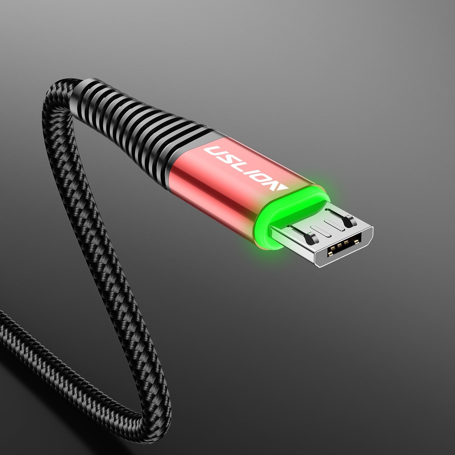 JMT-578250 LED Light Micro USB Charging Cable for Android Phones - 3A Fast Charge, Available in 0.5m, 1m, 2m Lengths