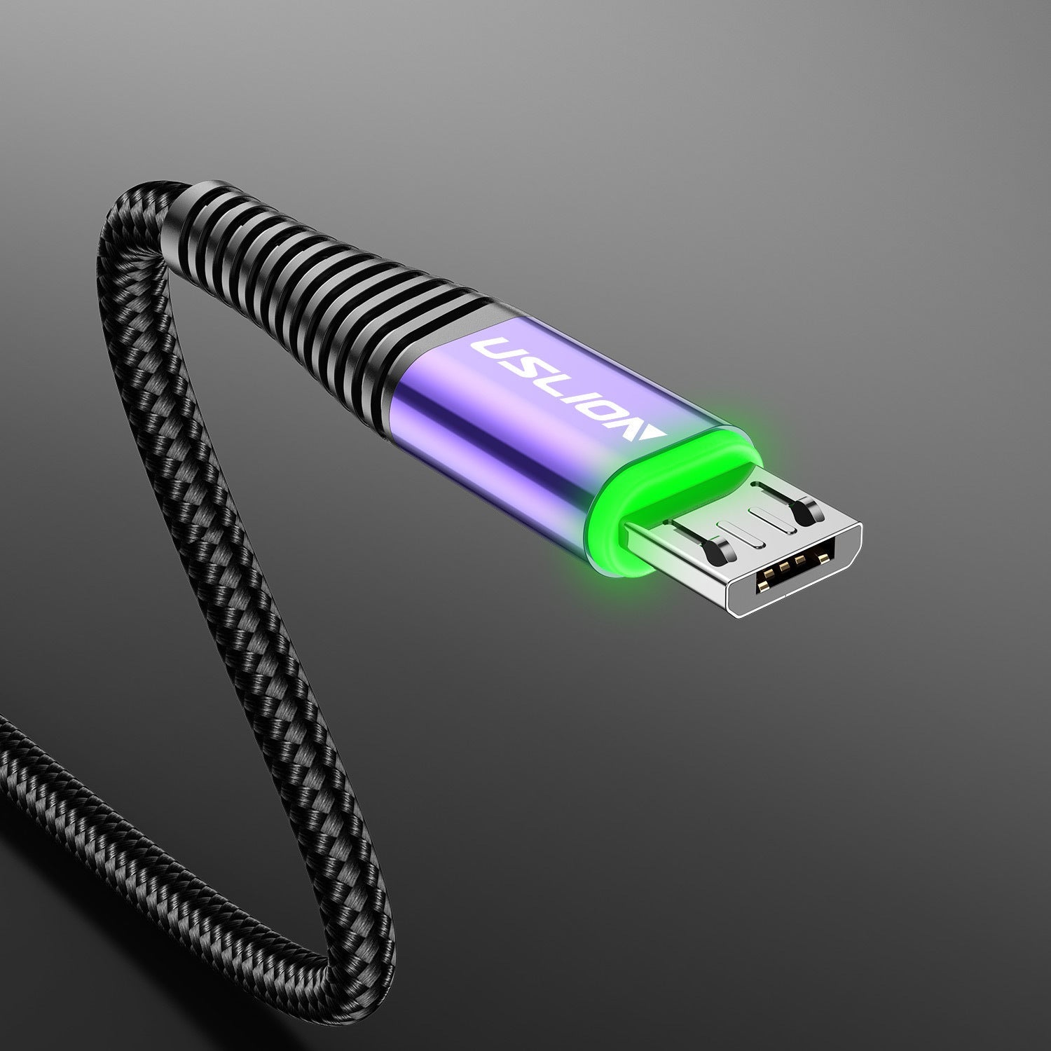 JMT-578250 LED Light Micro USB Charging Cable for Android Phones - 3A Fast Charge, Available in 0.5m, 1m, 2m Lengths