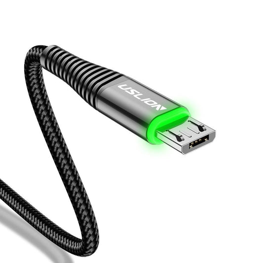 JMT-578250 LED Light Micro USB Charging Cable for Android Phones - 3A Fast Charge, Available in 0.5m, 1m, 2m Lengths