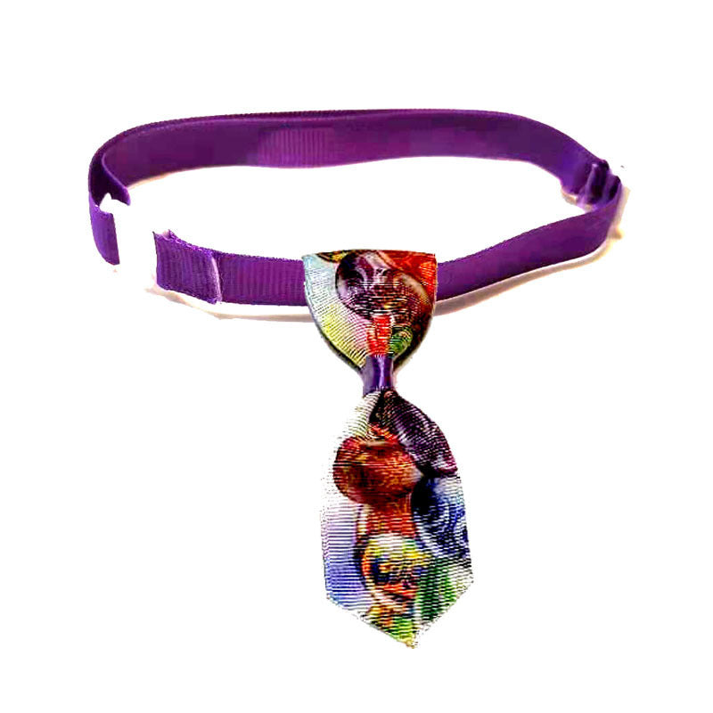 JMT-578378 Easter-Themed Pet Bow Tie with Floral Headpiece - Adjustable Size Options