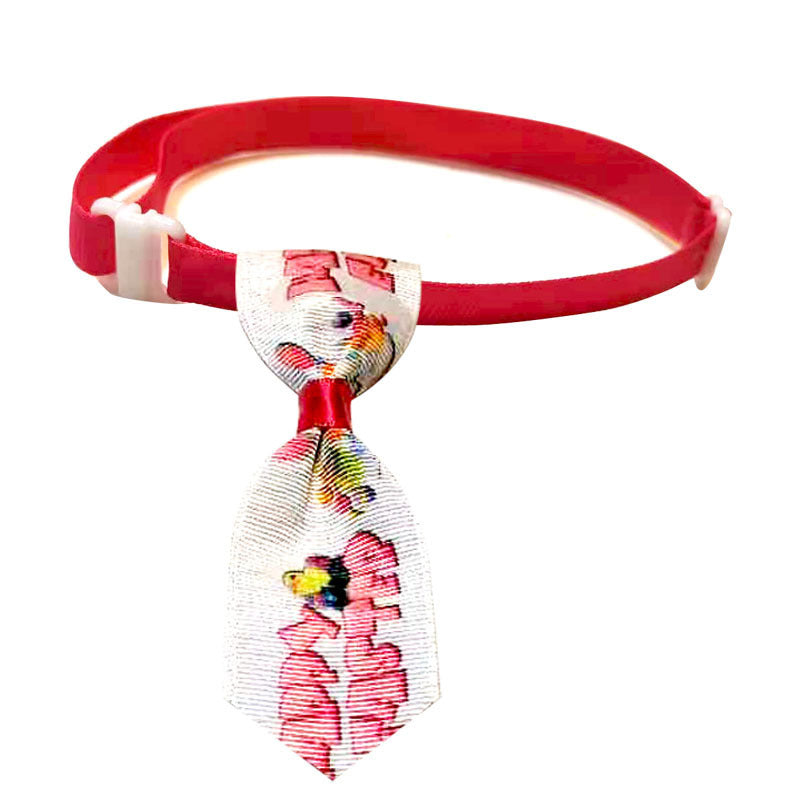 JMT-578378 Easter-Themed Pet Bow Tie with Floral Headpiece - Adjustable Size Options