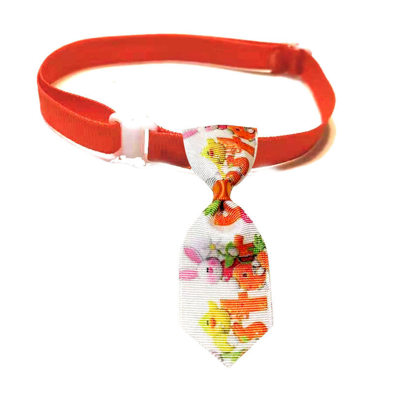 JMT-578378 Easter-Themed Pet Bow Tie with Floral Headpiece - Adjustable Size Options